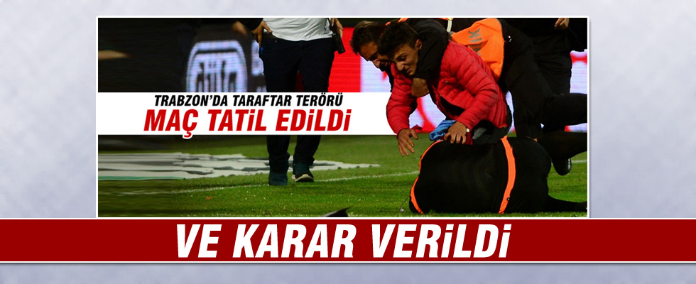 Olaylı Trabzonspor - Fenerbahçe maçı için karar verildi