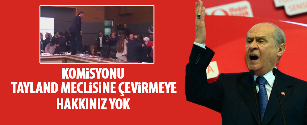 Bahçeli'den komisyon kavgalarına tepki