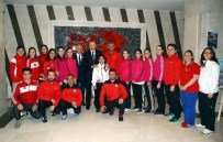 Cumhurbaşkanı Erdoğan, A Milli Bayan Karate Ve Bucaspor Oyuncuları İle Hatıra Fotoğrafı Çektirdi