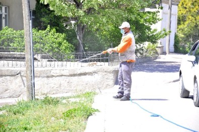 Şehir Merkezinde Yabani Ot İlaçlamasına Başlandı