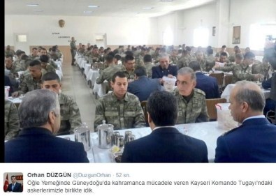 Vali Orhan Düzgün Öğle Yemeğini Komandolarla Birlikte Yedi