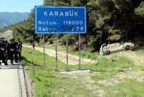 Sürücüsü Uyuyan Otomobil Takla Attı