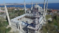 SULTANAHMET - Sultan Ahmet Camii'ndeki Restorasyon Havadan Görüntülendi