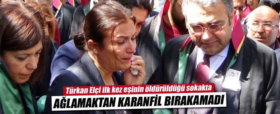 Tahir Elçi'nin eşi gözyaşlarına boğuldu