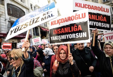 AK Partili Kadınlar Kılıçdaroğlu'nu Protesto Etti