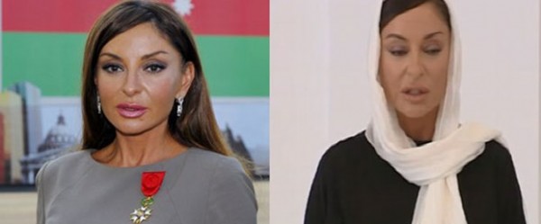 Azerbaycan First Lady'si Aliyeva şehit annelerinin önünde ağladı