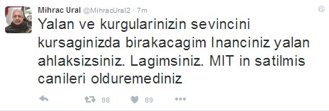 Mihraç Ural ortaya çıktı; 'Öldüremediniz'