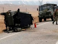 ASKERİ ARAÇ - Van'da askeri araç devrildi: 6 asker yaralı