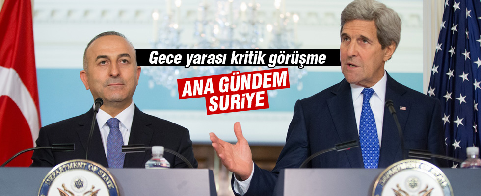 Çavuşoğlu, Kerry ile Suriye'yi görüştü