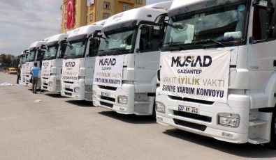 MÜSİAD Ve İyilikder'den Suriye'ye 11 Tır Yardım