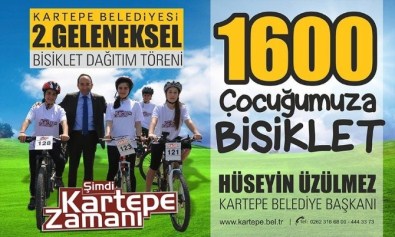 Üzülmez, Bin 600 Kartepeli Çocuğu Bisikletle Buluşturacak