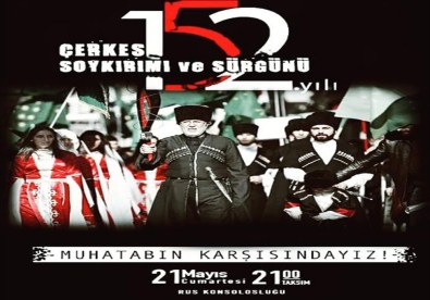 Çerkesler 'Büyük Sürgün'ün Yıl Dönümünde Rus Konsolosluğunda