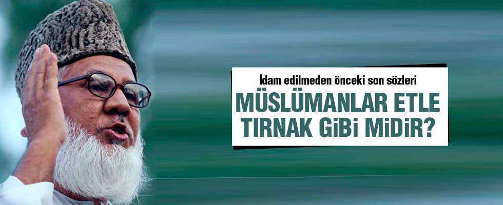 İşte idam edilen Nizami'nin son sözleri: 'Müslümanlar etle tırnak gibi midir gerçekten?'