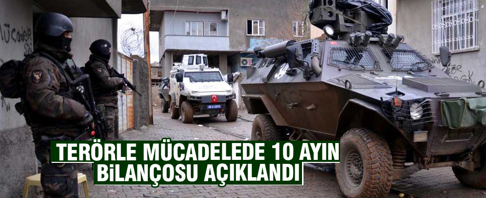 Terörle mücadele bilançosu açıklandı