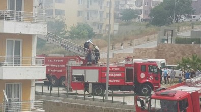 Kuşadası'nda Apartman Yangını
