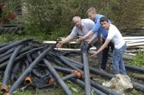 Sulama Hazırlığı Yapan Çiftçinin Boruları Yandı