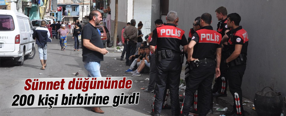 Sünnet düğünündeki kavgaya TOMA müdahale etti