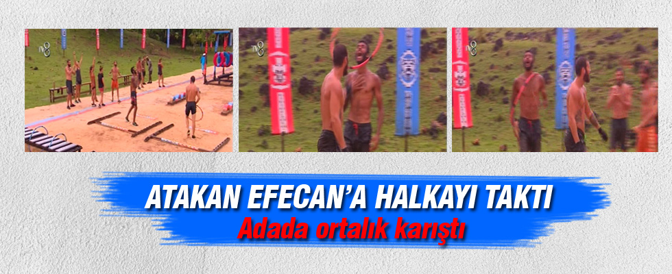 Atakan, Efecan'ın kafasına halkayı geçirdi!