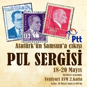 Atatürk'ün Samsun'a Çıkışı Pul Sergisi Yeşilyurt AVM'de