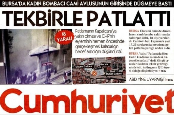Cumhuriyet canlı bombayı savunmaya devam ediyor!