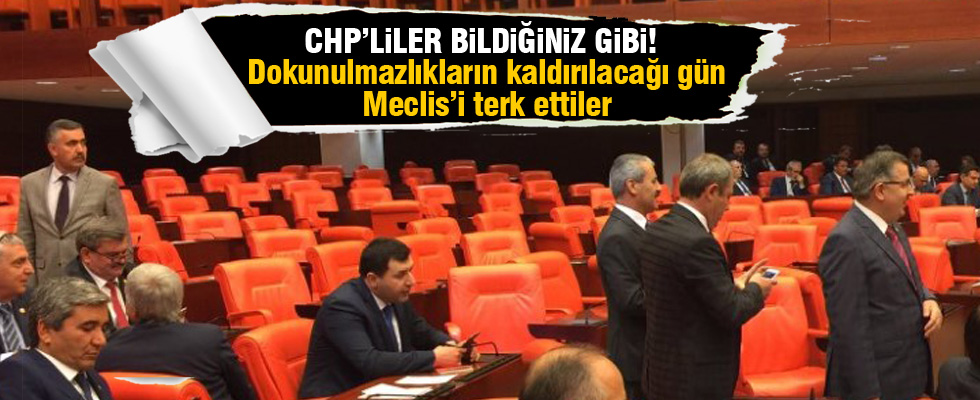 CHP'li vekiller Meclis'i terk etti