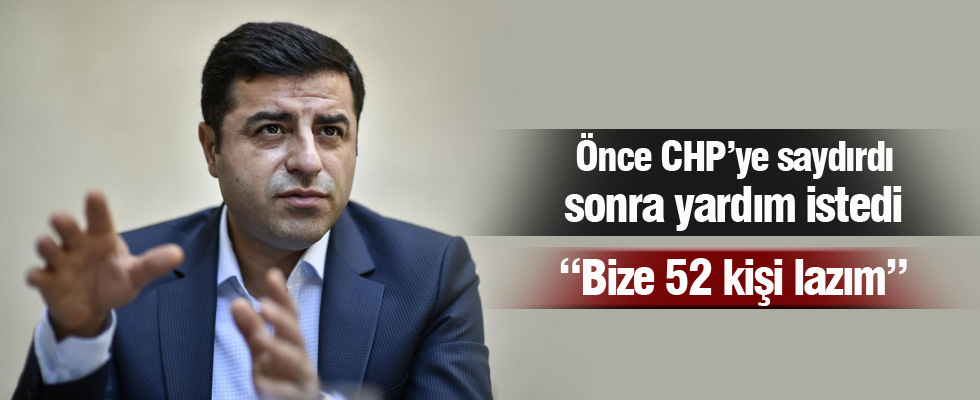 Demirtaş, dokunulmazlıklara 'Evet' diyen CHP'yi eleştirdi