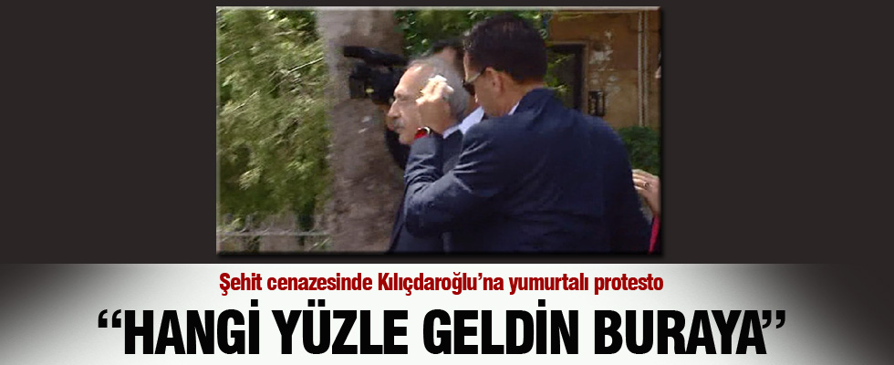 Kılıçdaroğlu'na şehit cenazesinde yumurtalı protesto