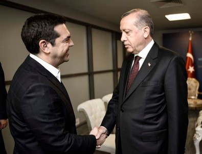 Cumhurbaşkanı Erdoğan, Alexis Çipras ile görüştü