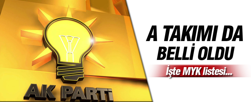Binali Yıldırım, AK Parti MYK Listesi'ni açıkladı