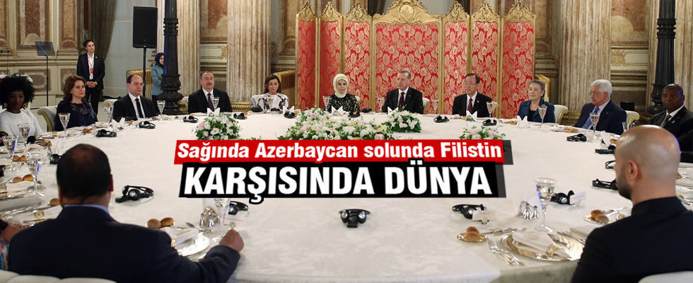 Erdoğan'ın verdiği yemekte oturma düzeni dikkat çekti