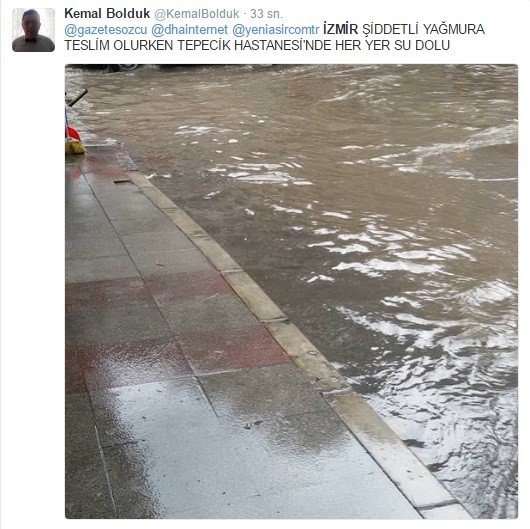 İzmir'de yoğun yağış