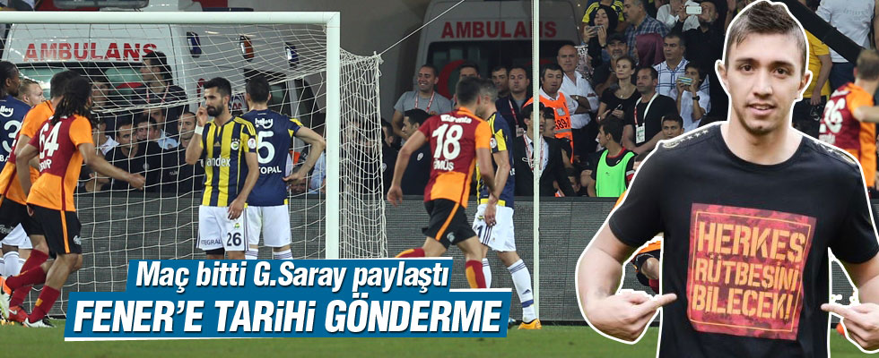 G.Saray'dan Fenerbahçe'ye tarihi gönderme
