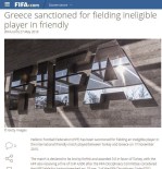 İSVIÇRE FRANGı - FIFA, Yunanistan'ı Türkiye Karşısında Hükmen Mağlup Etti