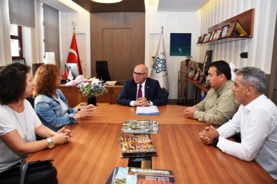 TEK Yıldız 59 Spor Yönetim Kurulu Başkan Eşkinat'ı Ziyaret Etti