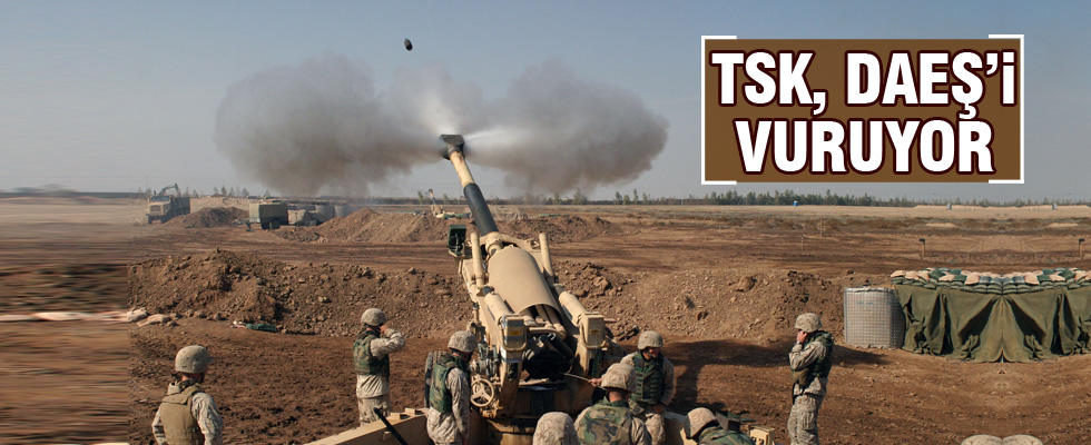 TSK, DAEŞ'i obüslerle vurdu