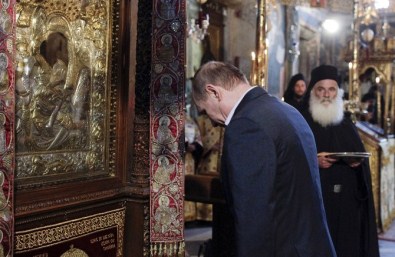 Putin'den, Yunanistan'daki Rus Manastırına Ziyaret