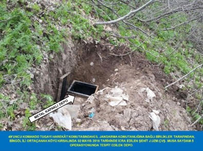 Bingöl'de Yer Altındaki Depoda Mühimmat Ele Geçirildi