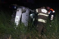 Aliağa'da Yoldan Çıkan Otomobil Takla Attı Açıklaması 2 Yaralı