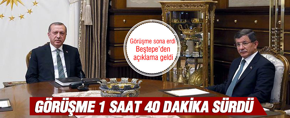 Erdoğan-Davutoğlu zirvesi