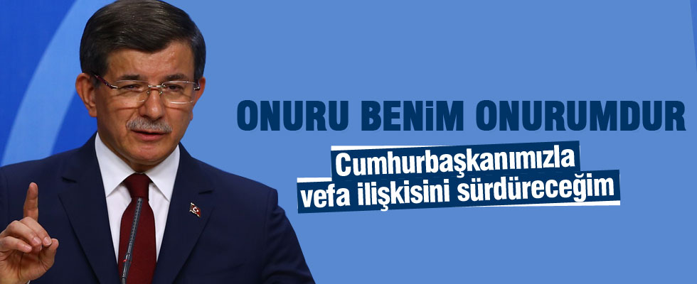 Başbakan Davutoğlu: Cumhurbaşkanımızın onuru benim onurum