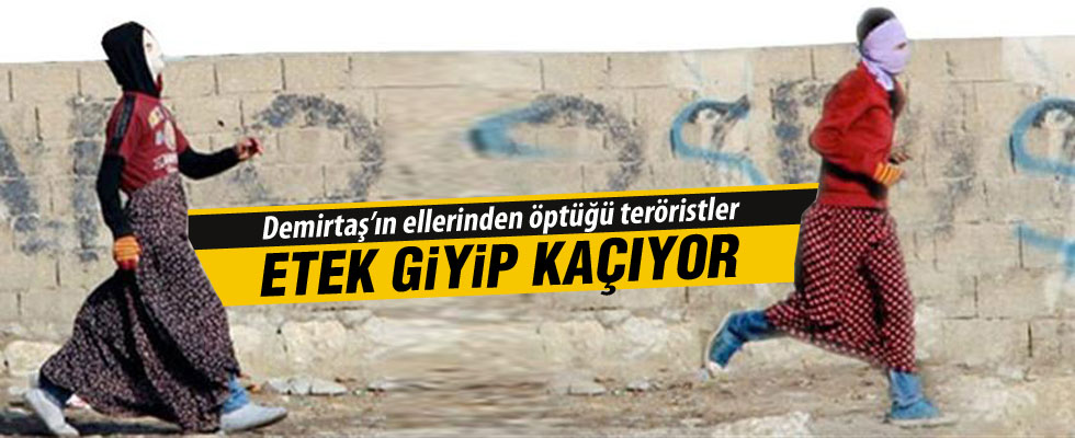 Teröristler etek ve şalvar giyerek kaçmaya başladı