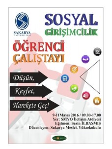 Sosyal Girişimcilik Öğrenci Çalıştayı Düzenlenecek