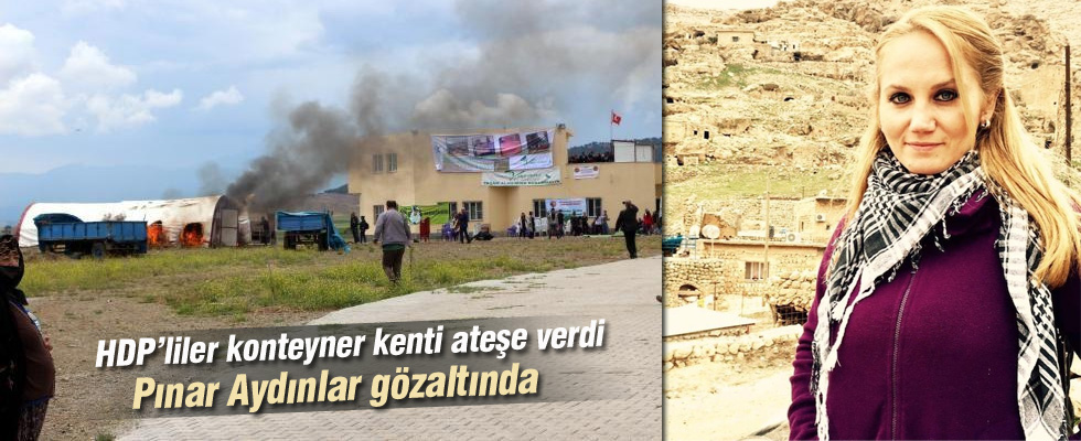 HDP'liler konteyner kenti yaktı