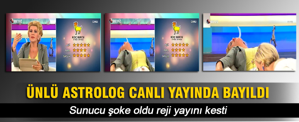Ünlü Astrolog Nuray Sayarı canlı yayında bayıldı