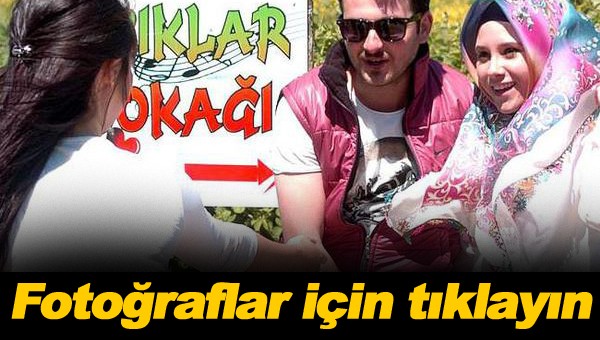 Eş adaylarıyla 'Aşıklar Sokağı'nda buluştular