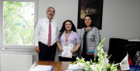 BİLEK GÜREŞİ - Avrupa 2'Ncisi Ecem Tiren'den Başkan Halebak'a Ziyaret
