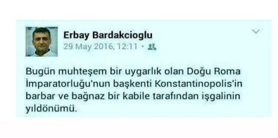 Bizans profesörü çark etti!