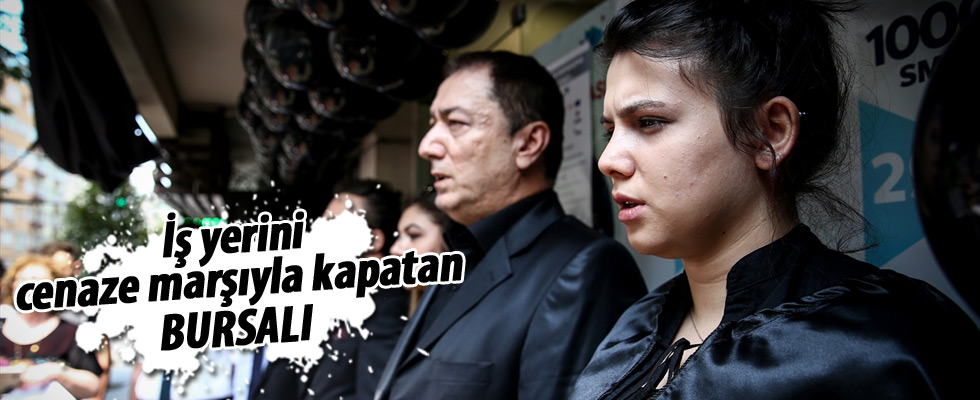 İş yerini cenaze marşıyla kapattı