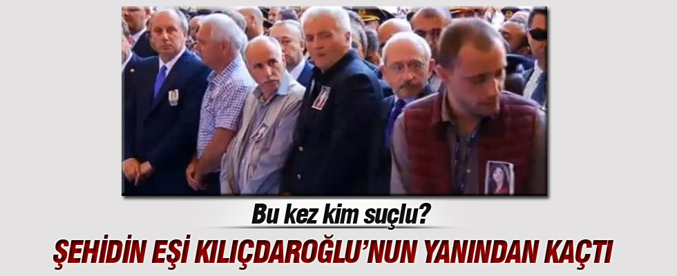 Şehidin eşi Kılıçdaroğlu'nun yanında durmak istemedi