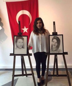 Bolulu Şehitlerin Resimlerini Kara Kalemle Çizdi